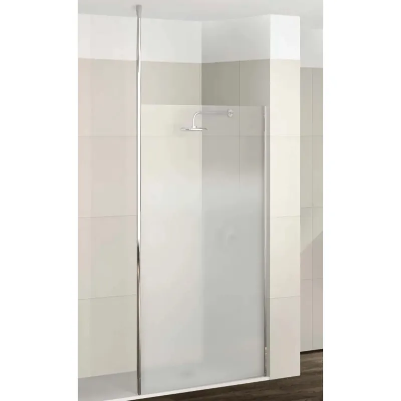 Exclusieve Aanbieding Doccia Walk in Kalt 120 cm supporto a soffitto argento/lastra fumè decoro