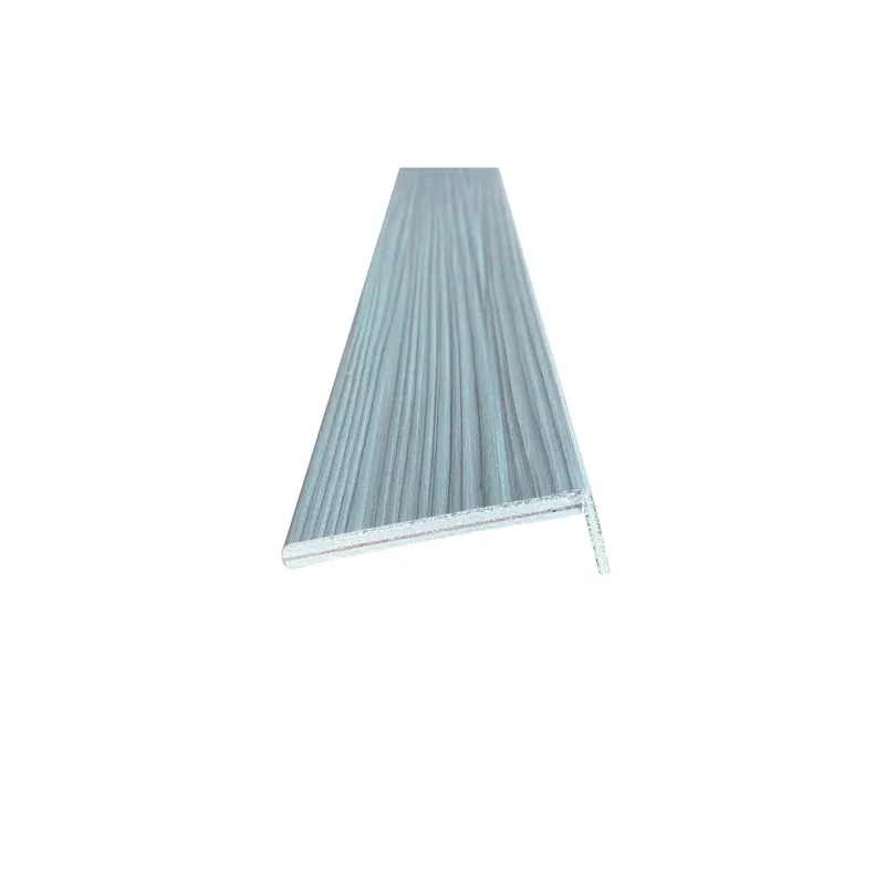 Coprifilo liscio listellare laminato Larice Sabbia alt 9 cm con aletta Betrouwbaar