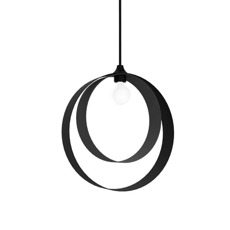 Lampadario a sospensione Nucleo E27 in metallo nero Ø 40 cm Op = Op