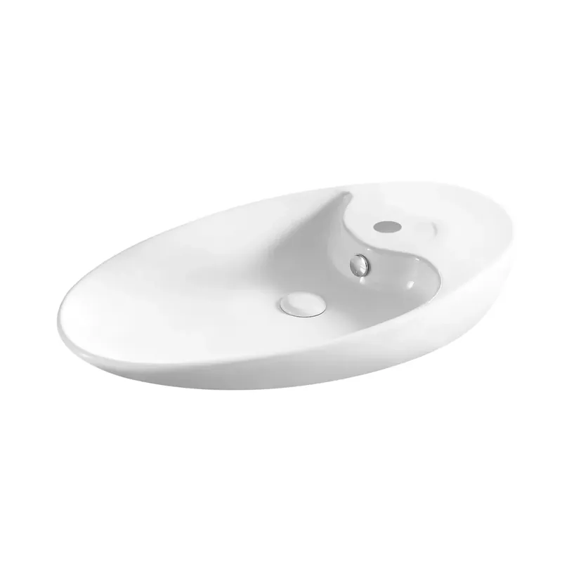 Koop Vandaag Lavabo d`appoggio in ceramica bianca l 73,5 x p 39 x h 13