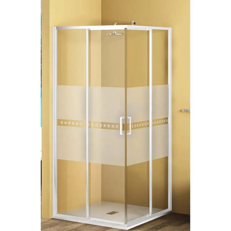 Laatste Kans Lato per angolo doccia Bild L107/110xH190 cm bianco opaco