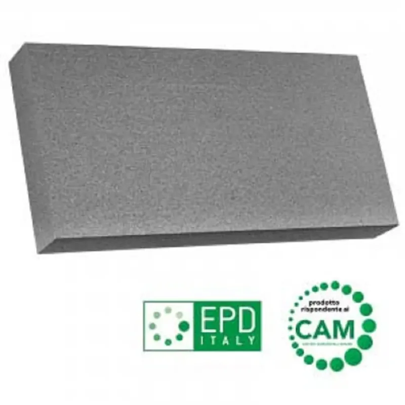 Tijdelijk Beschikbaar Pannello in EPS con grafite 100x50x10 cm grigio