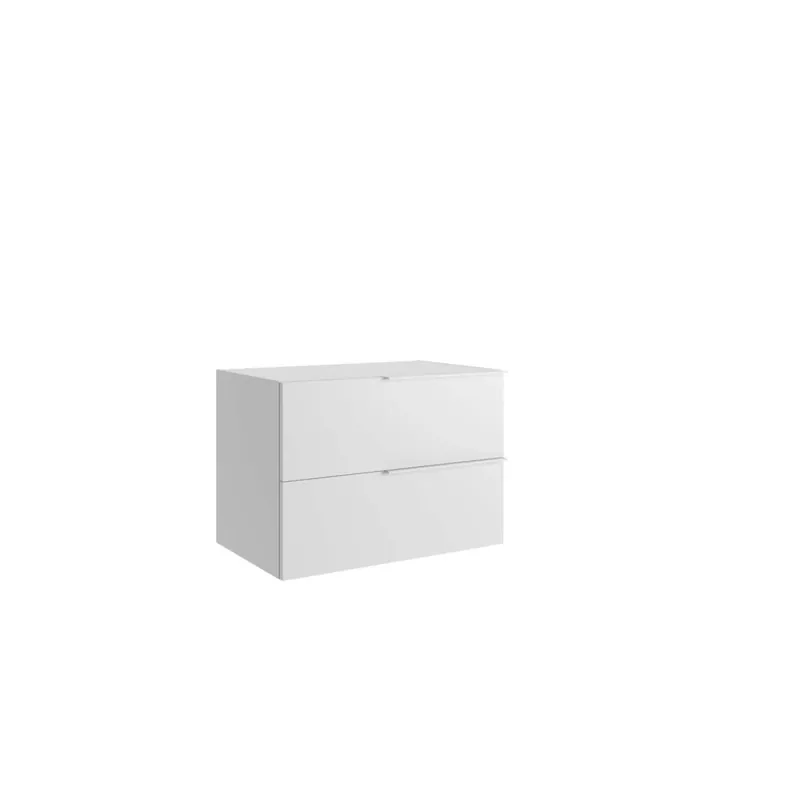 Aanbieding Mobile bagno base sospesa 2 cassetti Caren h.50 l.70 p.51 cm bianco