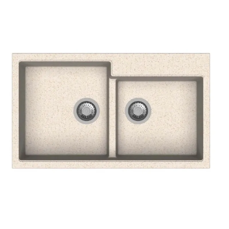 Lavello da incasso in quarzo 2 vasche 86x50 cm avena Bestseller