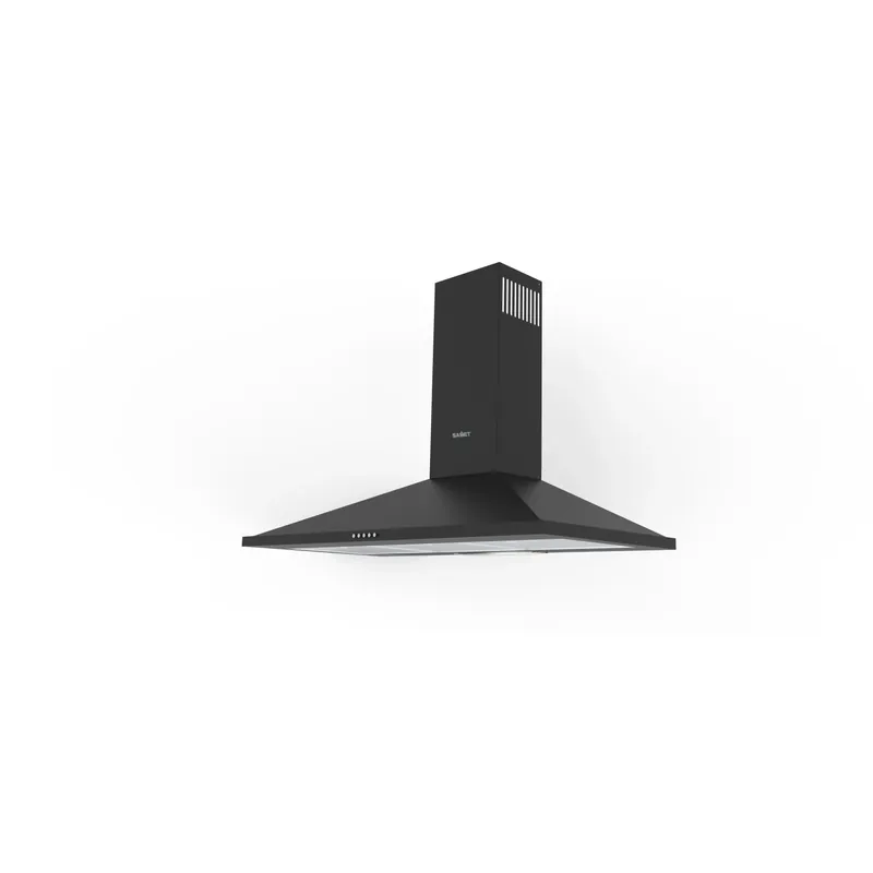 Premium Cappa a piramide in acciaio Eolo 90 cm nero