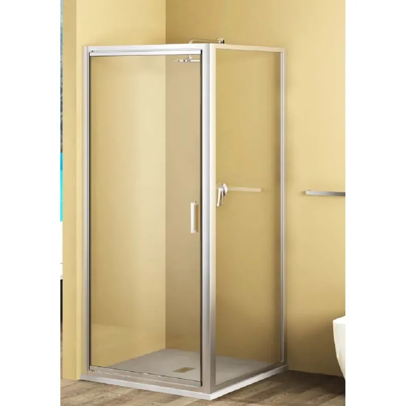 Aanbieding Lato fisso doccia Bild L92/98xH190 cm nero opaco decoro 1