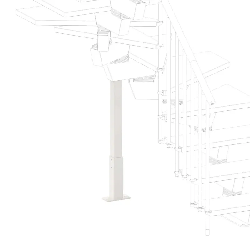 Alleen Vandaag Supporto a terra scala Orion H 100-200 cm bianco