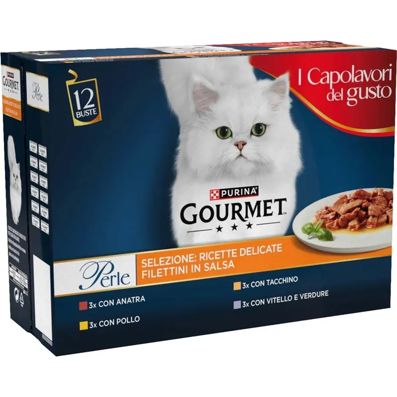 Aanbieding Cibo umido per gatti Purina Gourmet Perle Carni Delicate 12x85g
