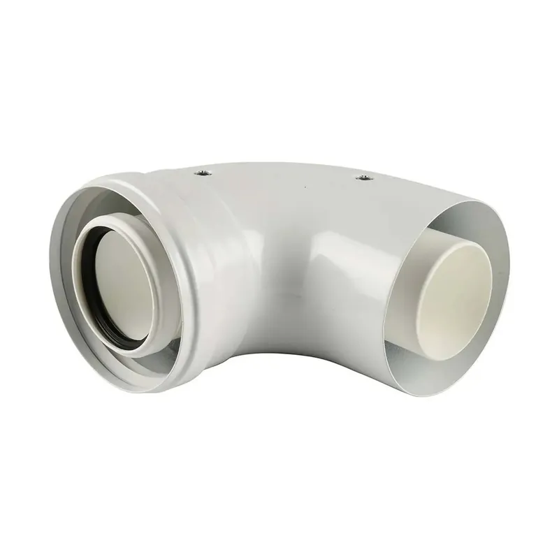 Tubo curvo coassiale per caldaia 90° Baxi Ø 60-100 mm bianco Bestel Nu