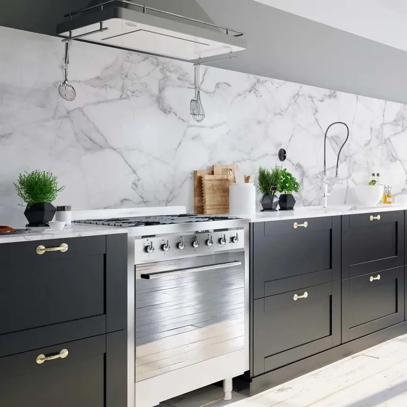 Paraschizzi Autoadesivo ignifugo Marmo Bianco 300x60 cm Korting