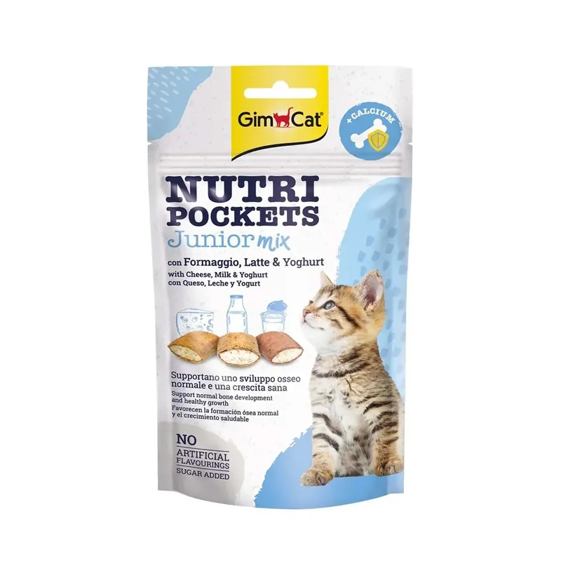 Voordeelprijs Snack per gattini GimCat Nutri Pockets Junior Mix 60 gr
