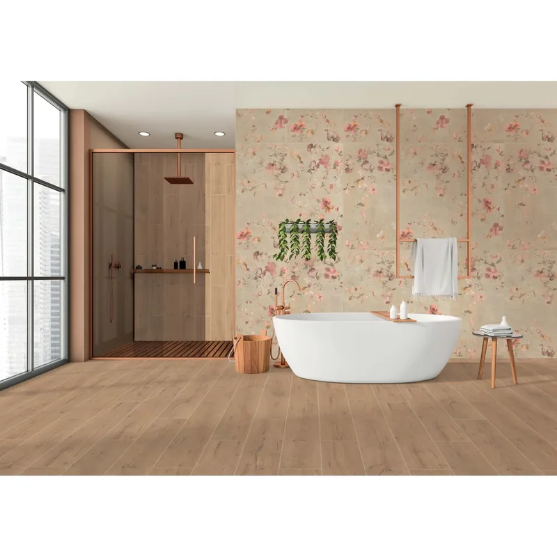 Weekendaanbieding Piastrella in gres porcellanto Wood warm beige 30x122 cm 1,46 m²