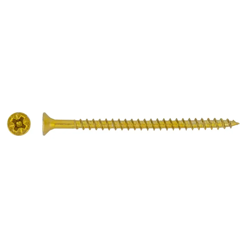 Vite per legno testa piana svasata PZ2 zincata giallo 4,5x60 mm 100 pz Tijdelijk Beschikbaar