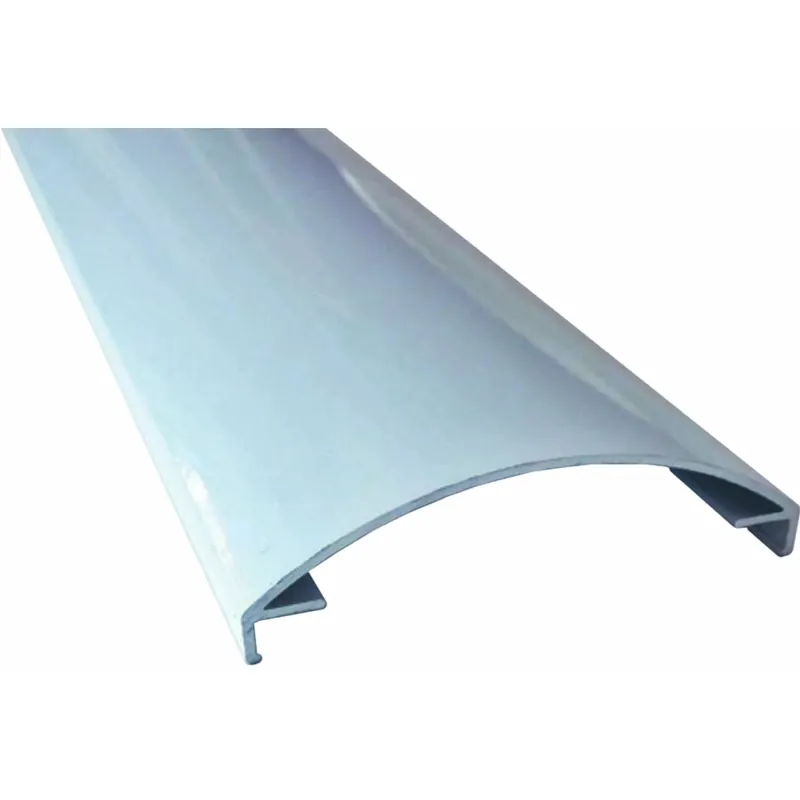Weekendaanbieding Profilo terminale CoverGlass alluminio bianco curvo 1 m