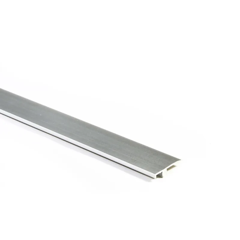 Actieprijs Profilo di terminale per pavimenti SPC alluminio 0,7x2,5x270 cm argento