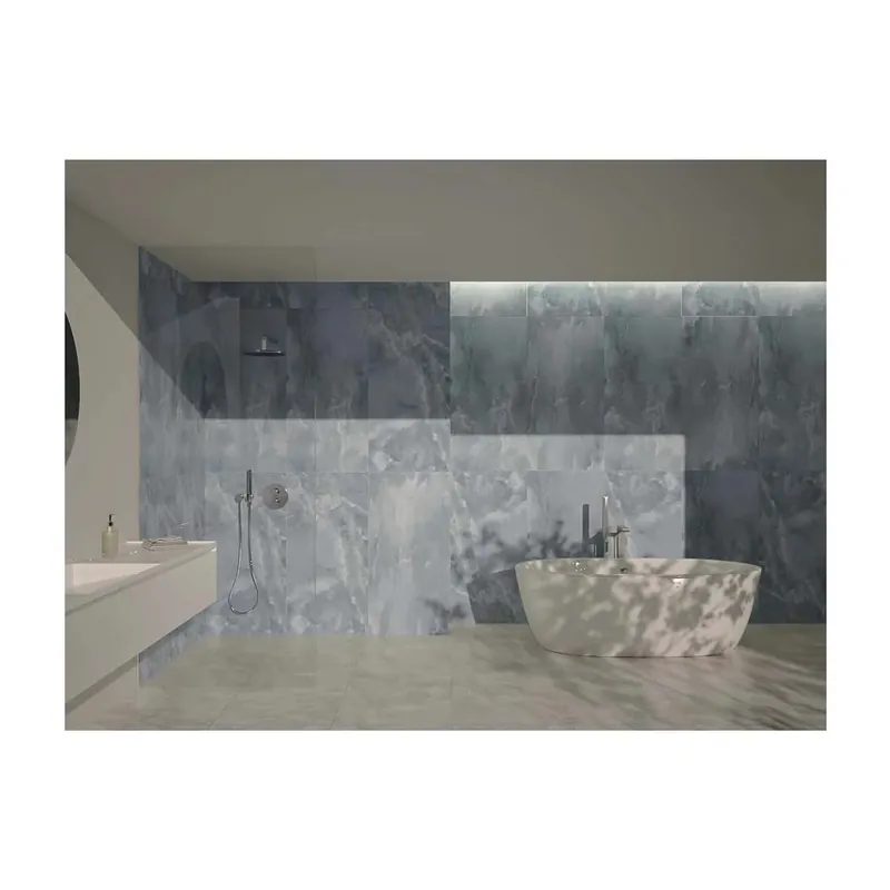 Beperkte Voorraad Piastrella in gres porcellanato Onika eff marmo Blu Rett 60x120 cm 1,44 mq