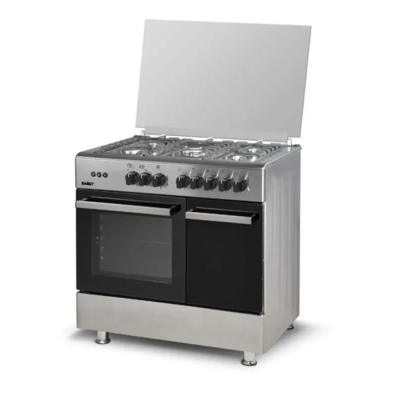 Premium Cucina a gas con forno elettrico Ermes 5 bruciatori 85x90 cm inox