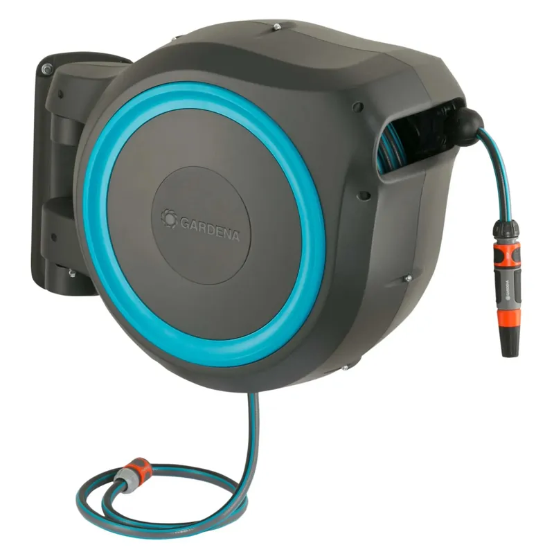 Avvolgitubo da parete automatico Rollup M/L Gardena tubo da 25 m Ø 13 mm Populair