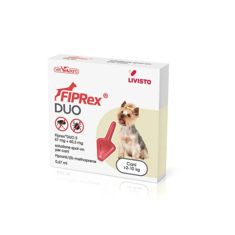 Antiparassitario Fiprex duo spot on cani in blister s 2-10 kg 0,67 g 1 pipetta Koopje
