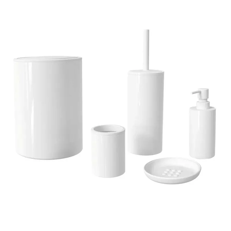 Voordeelprijs Accessori bagno Lucy in abs bianco set 5 pz