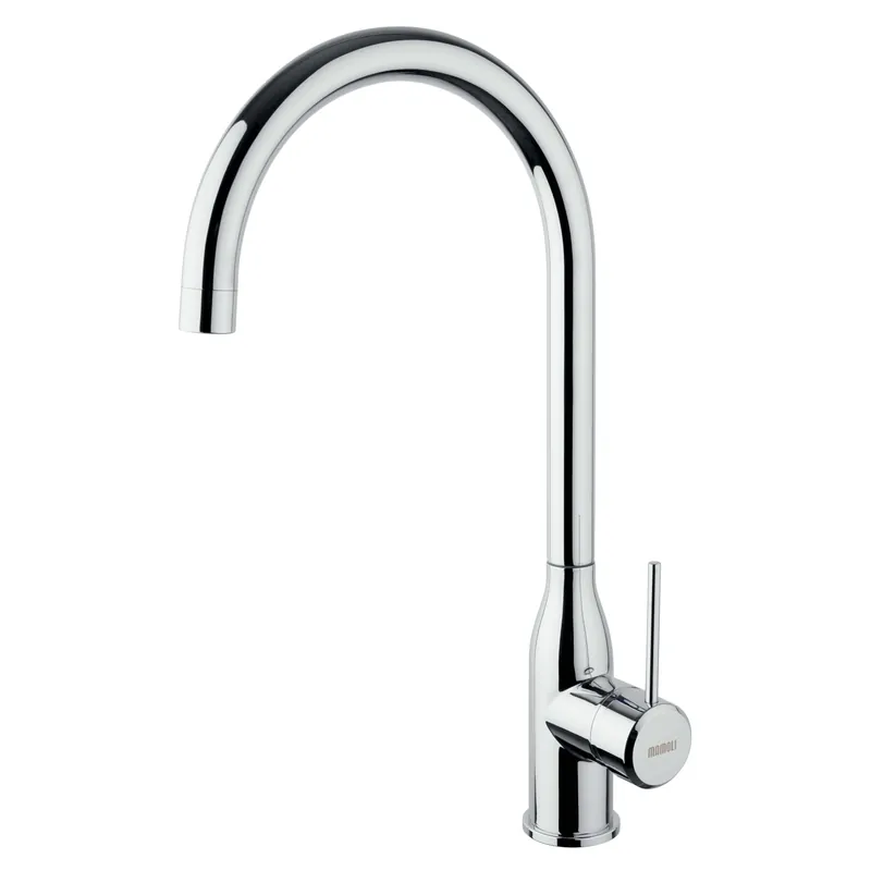 Hete Deal Rubinetto da cucina monoforo canna alta Iceberg cromo