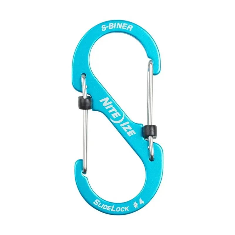 Weekendaanbieding 1 s-biner moschettone s in alluminio con chiusure bloccate blu