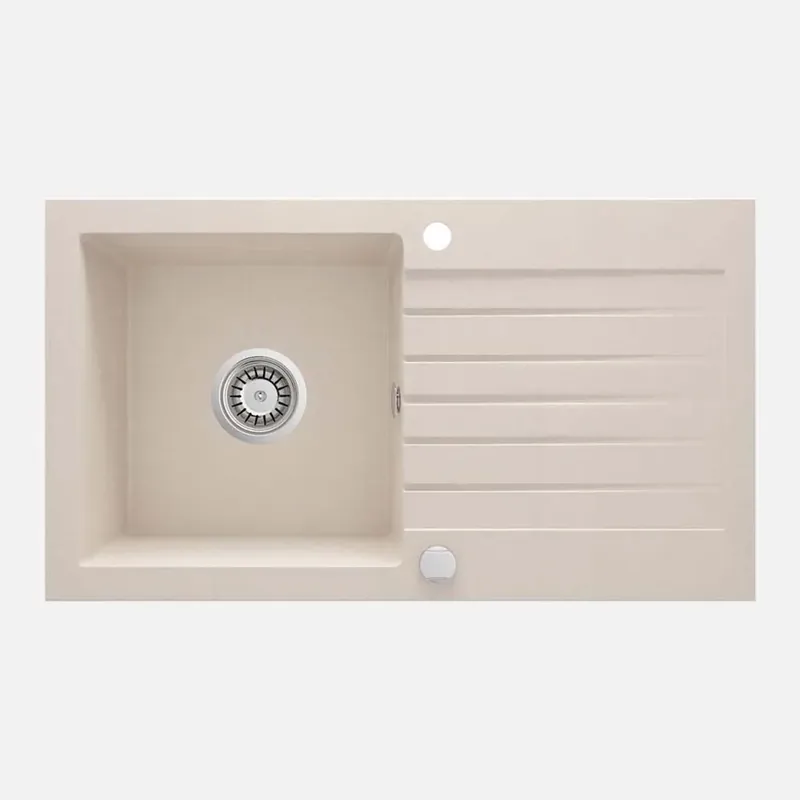 Bestseller Lavello 1 vasca gocciolatoio Idrostile Martí sifone 440x160 mm beige