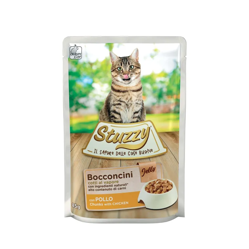 Aanbieding Cibo umido per gatto Stuzzy Bocconcini Jelly con Pollo busta 85 g