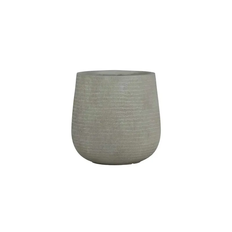 Voordeelprijs Vaso per piante rotondo in fibra di argilla 43x43x42,5 cm marrone