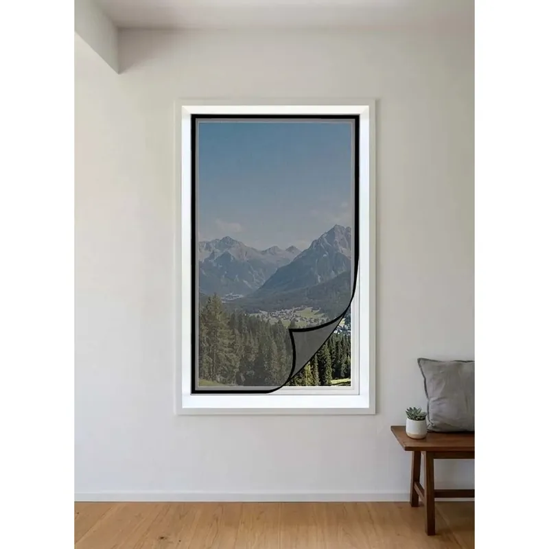 Zanzariera per finestra in poliestere 150x130 cm nero Voordeelprijs