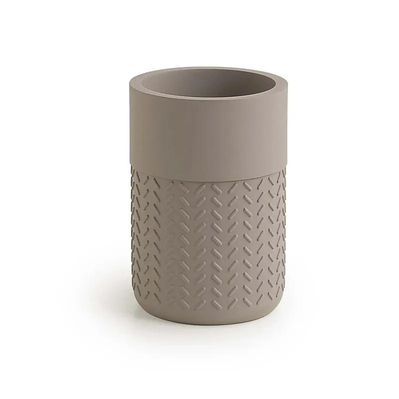 Actieprijs Portaspazzolini bagno Thea Bamboom in resina grigio