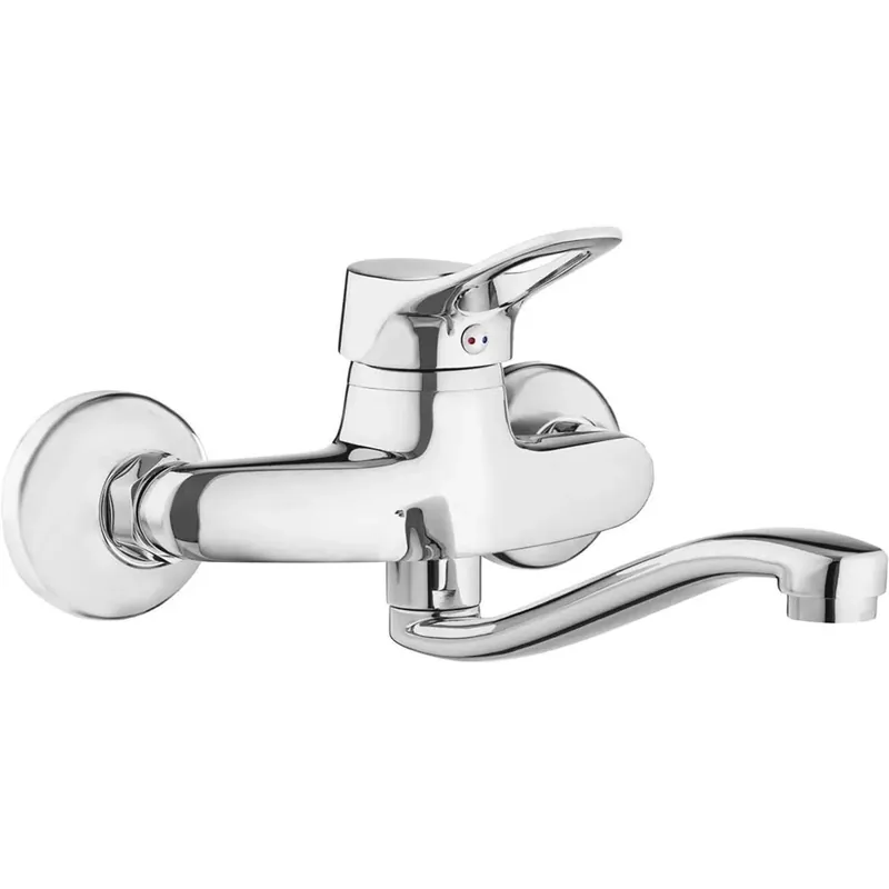 Miscelatore da cucina parete Idrostile cromo Lage Kosten
