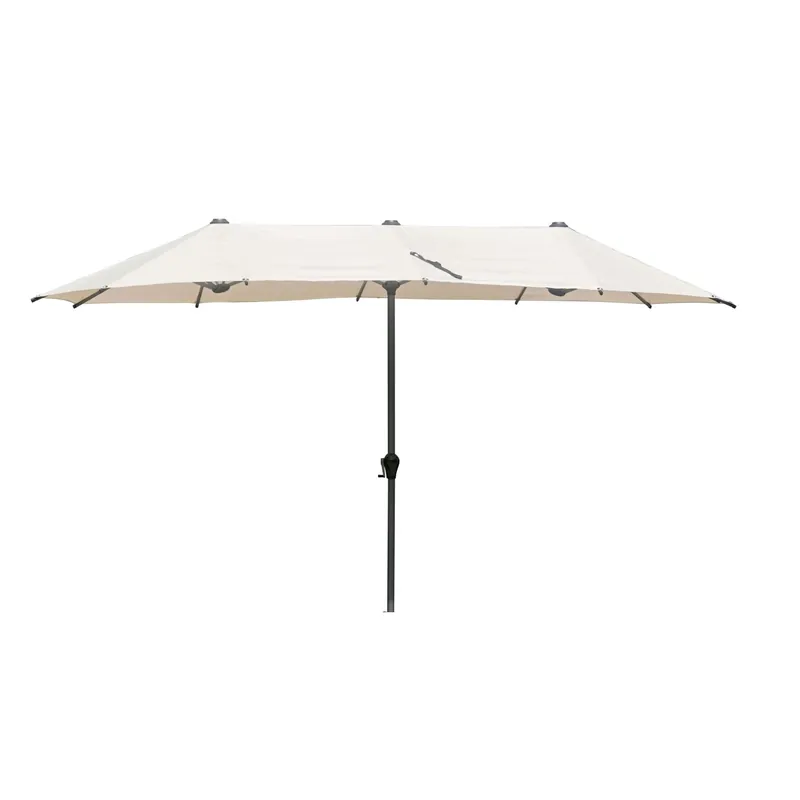 Weekendaanbieding Ombrellone da giardino a palo centrale 5061 200x400 H 246 cm ecrù
