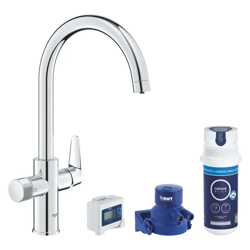 Starter kit con filtro ai carboni attivi GROHE Blue Pure StartCurve Cromo Lage Kosten
