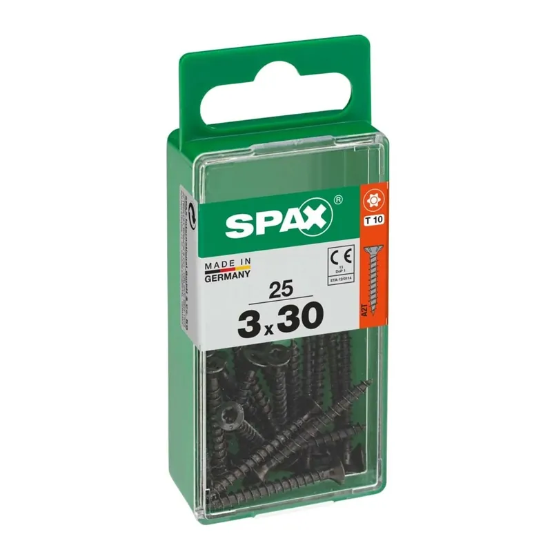 Vite Spax-s testa svasata t-star plus t10 filetto totale zincatura nera s 25 pz Alleen Vandaag