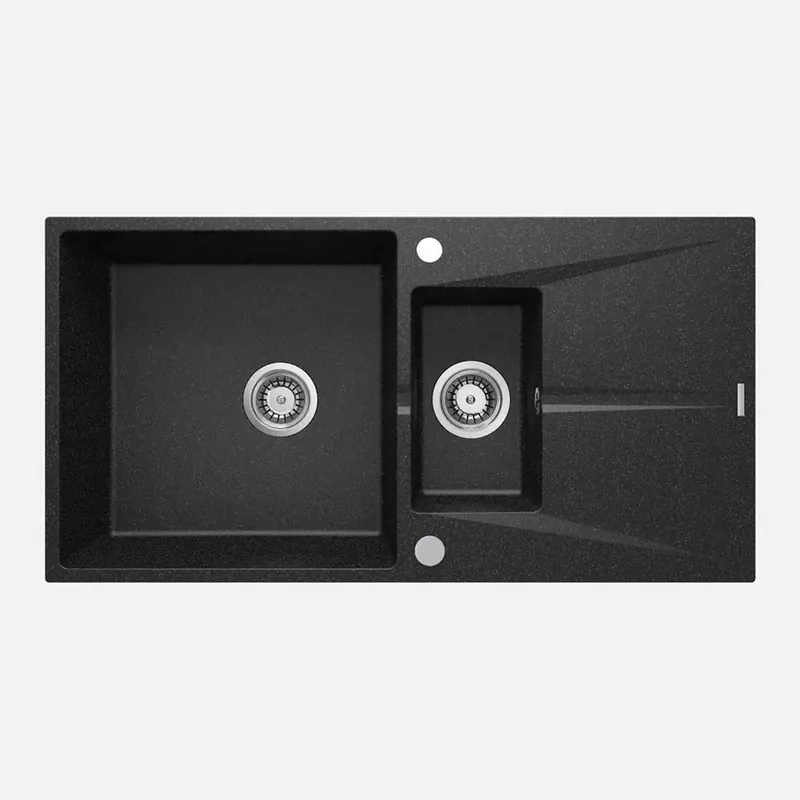 Beperkt Aanbod Lavello 1 vasca e mezza gocciolatoio Idrostile Bayamo 500x215 mm grafite