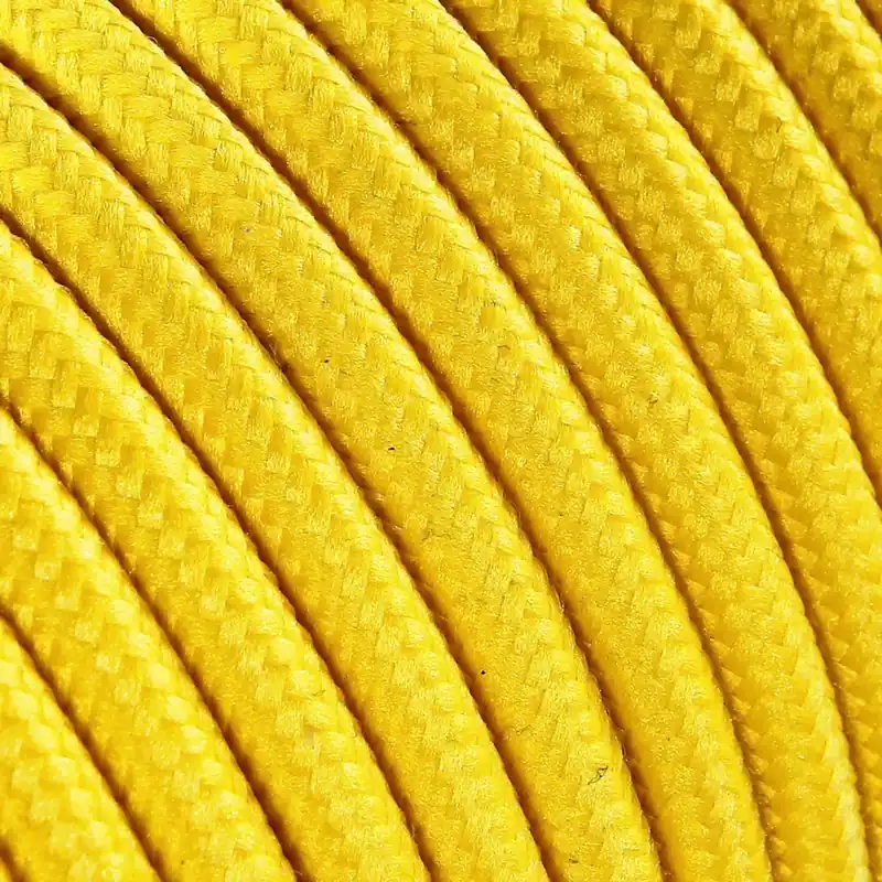 3 m cavo tessile rotondo 2 x 0,75 mm² giallo Nieuw