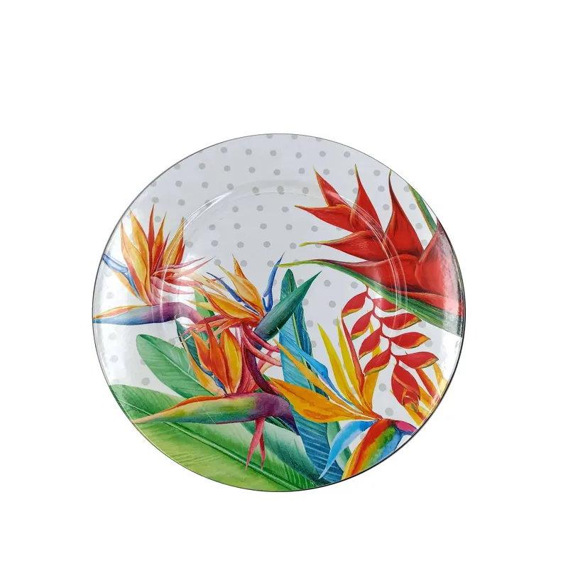 Sottopiatto decorato in plastica 33 cm fantasie assortite Beperkte Voorraad