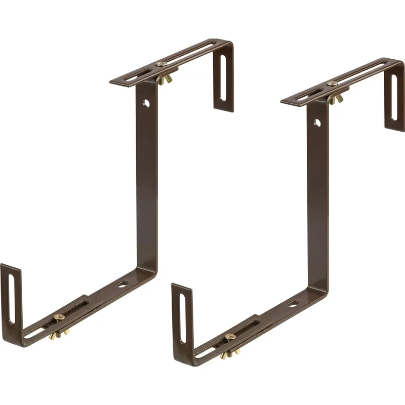 Weekendaanbieding Supporto per fioriera regolabile 4-14 cm marrone 2 pezzi