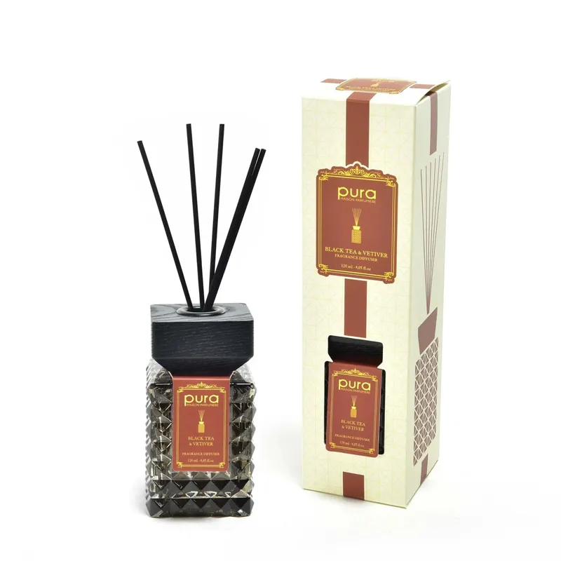Aanbieding Diffusore di fragranza black tea & vetiver con bacchetti 120 ml