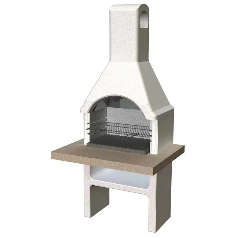 Barbecue in muratura Adige legna e carbonella piano lavoro 103x80 cm Direct Verzonden