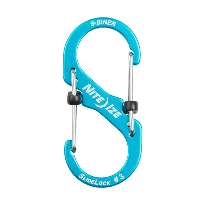 1 s-biner moschettone s in alluminio con chiusure bloccate blu Bestel Nu