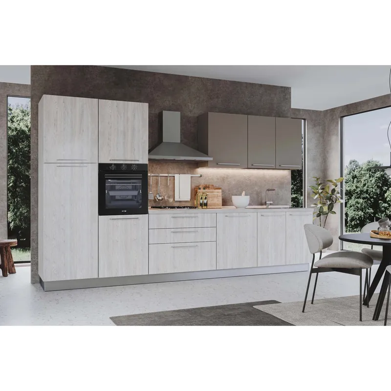 Cucina completa Iris 360 cm dx tortora Fabrieksprijs