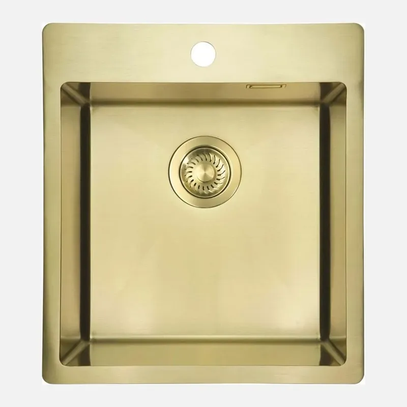 Koop Vandaag Lavello 1 vasca forma vert Idrostile Ciego de Ávila 505x200 mm oro spaz