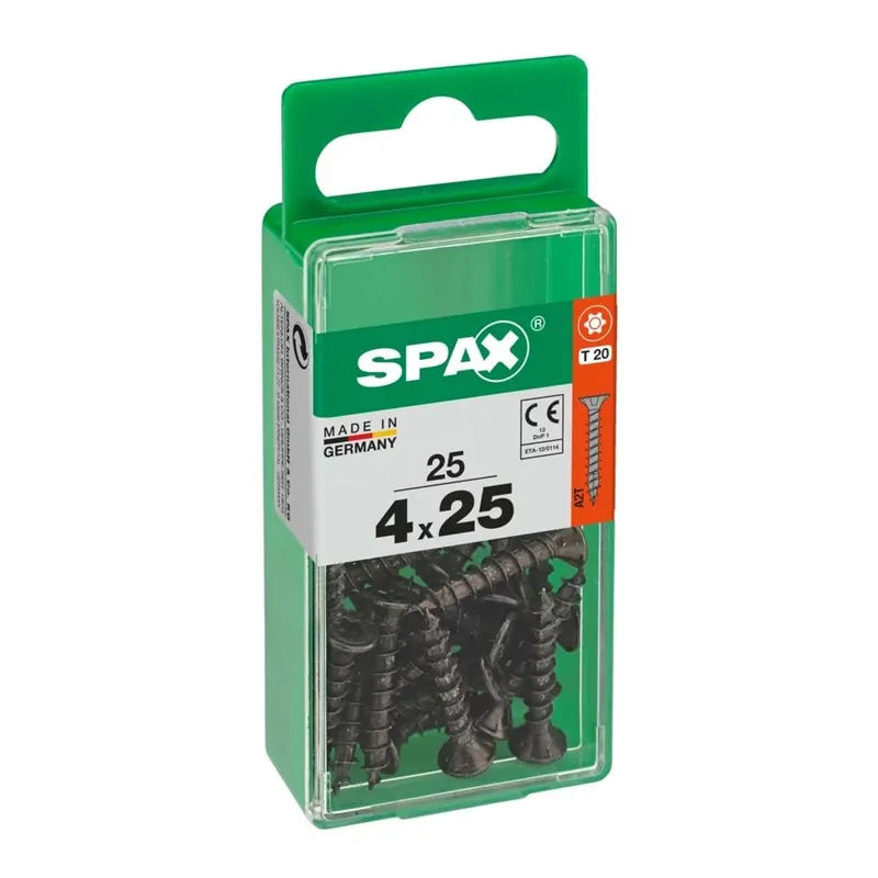 Vite Spax testa multipla svasata t-star plus t20 zincatura nera s 25 pz Rechtstreeks Van De Fabrikant