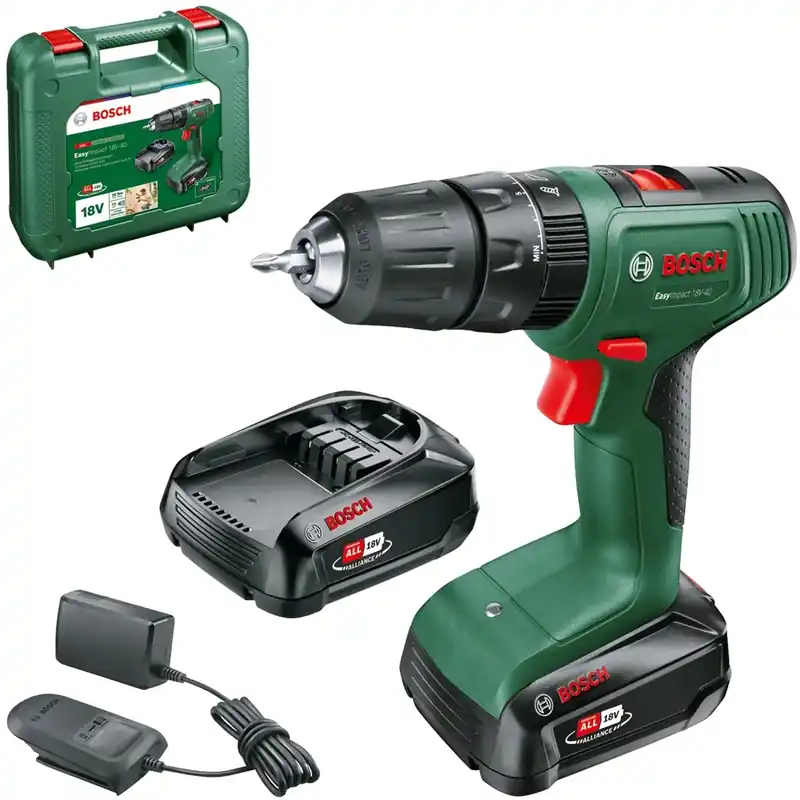 Weekendaanbieding Trapano avvitatore a batteria Bosch EasyImpact 2x18 2+4 Ah
