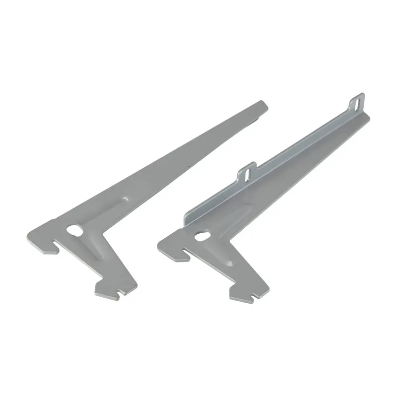 Aanbieding Supporto angolare con foro argento 18 cm 2 pz