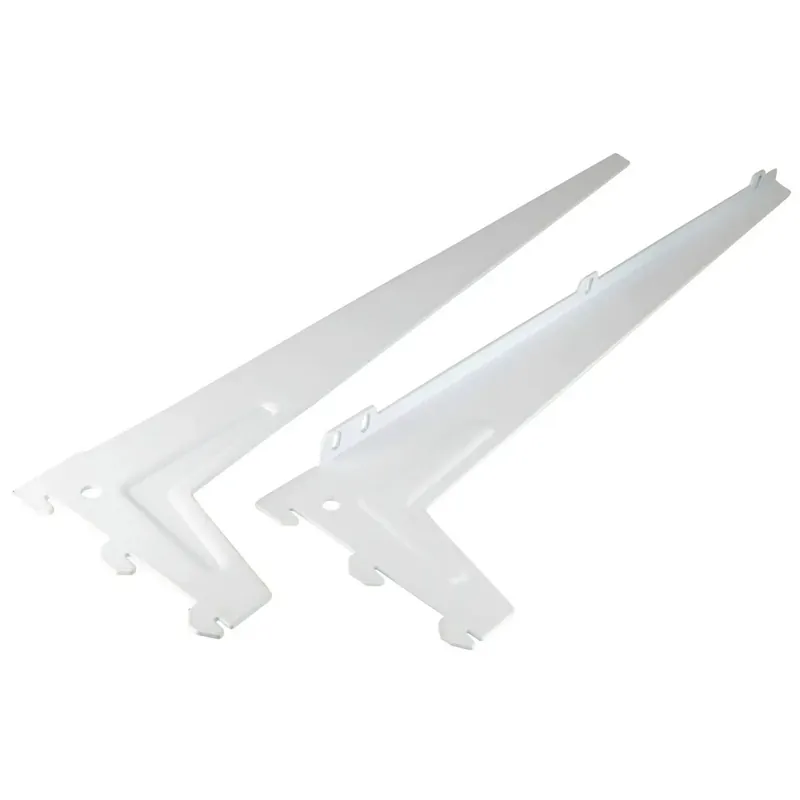 Supporto angolare foro unico 48 cm 55 kg bianco 2 pz Alleen Vandaag