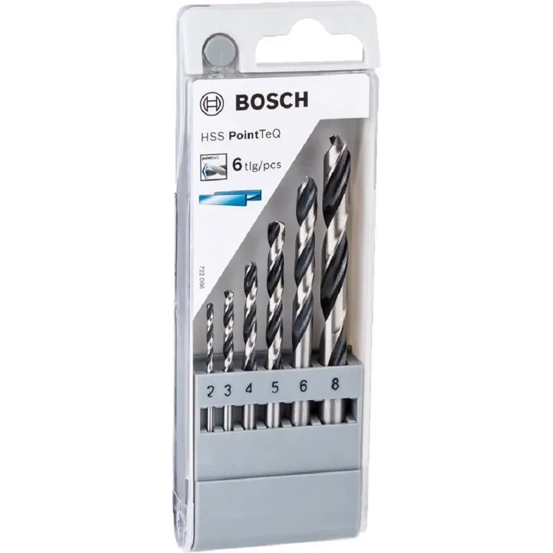 Actieprijs Set 6 punte per metallo Bosch HSS PointTeQ per metallo Ø 2-8 mm