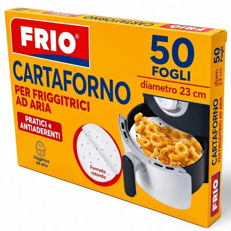 Carta forno per friggitrici ad aria FRIO 50 fogli quadrati 23x23 cm Lage Kosten